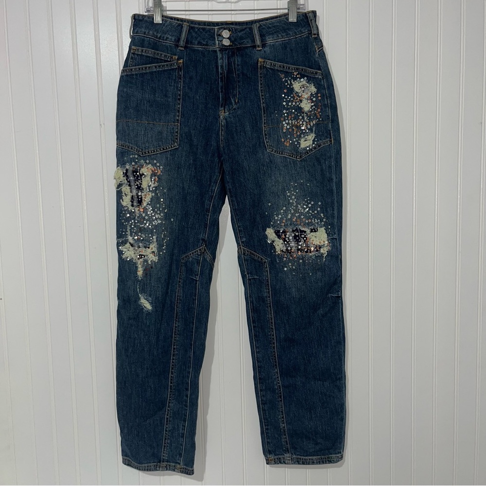 Pilcro Anthropologie the wanderer relaxed blue jeans size 29
